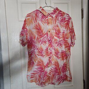 VSTR Premium Sherbet Hawaiian Leaf's Button up